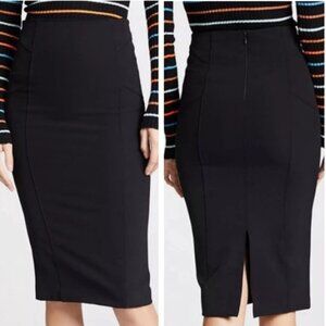Veronica Beard  Vail Midi Pencil Skirt Black Office Ponte Classy Professional 4